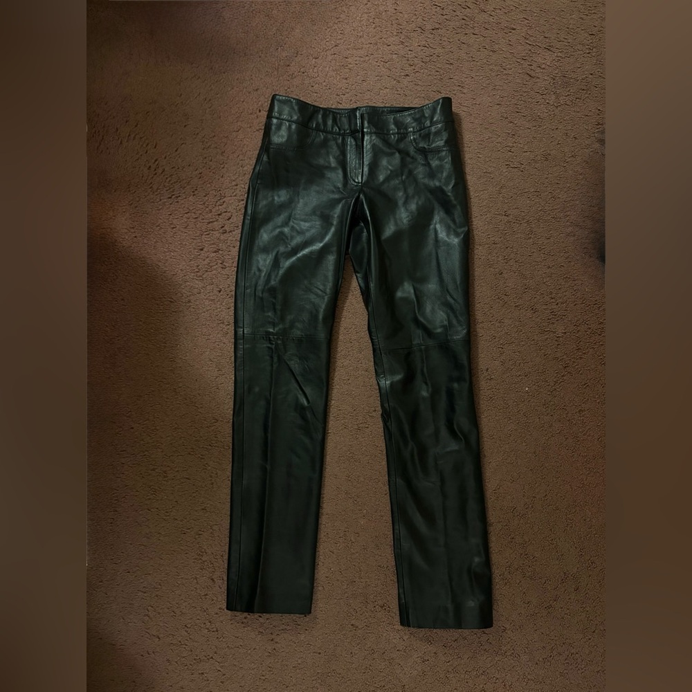 Caché black leather pants adult size 8